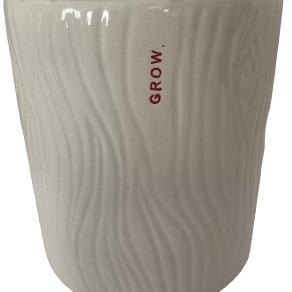 NWT Rae Dunn by Magenta Set of 3 flower pots grow nurish thrive wood grain look - Picture 4 of 6